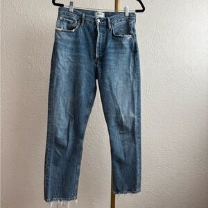 Agolde “Riley” mid rise straight leg jeans